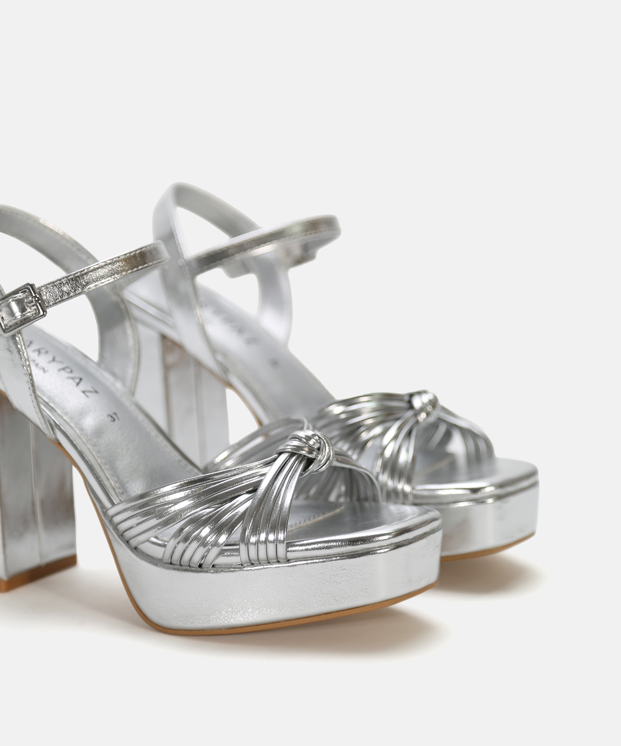 Sandalia plataforma tiras nudo image number null